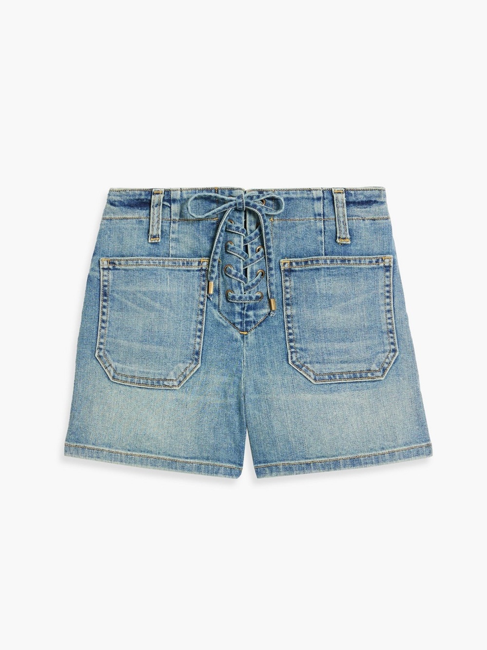 Nili Lotan Romane Lace Up Short Faded Wash